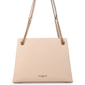 KARL LAGERFELD PARIS Charlotte Chevron Quilted Leather Shoulder Tote Bag